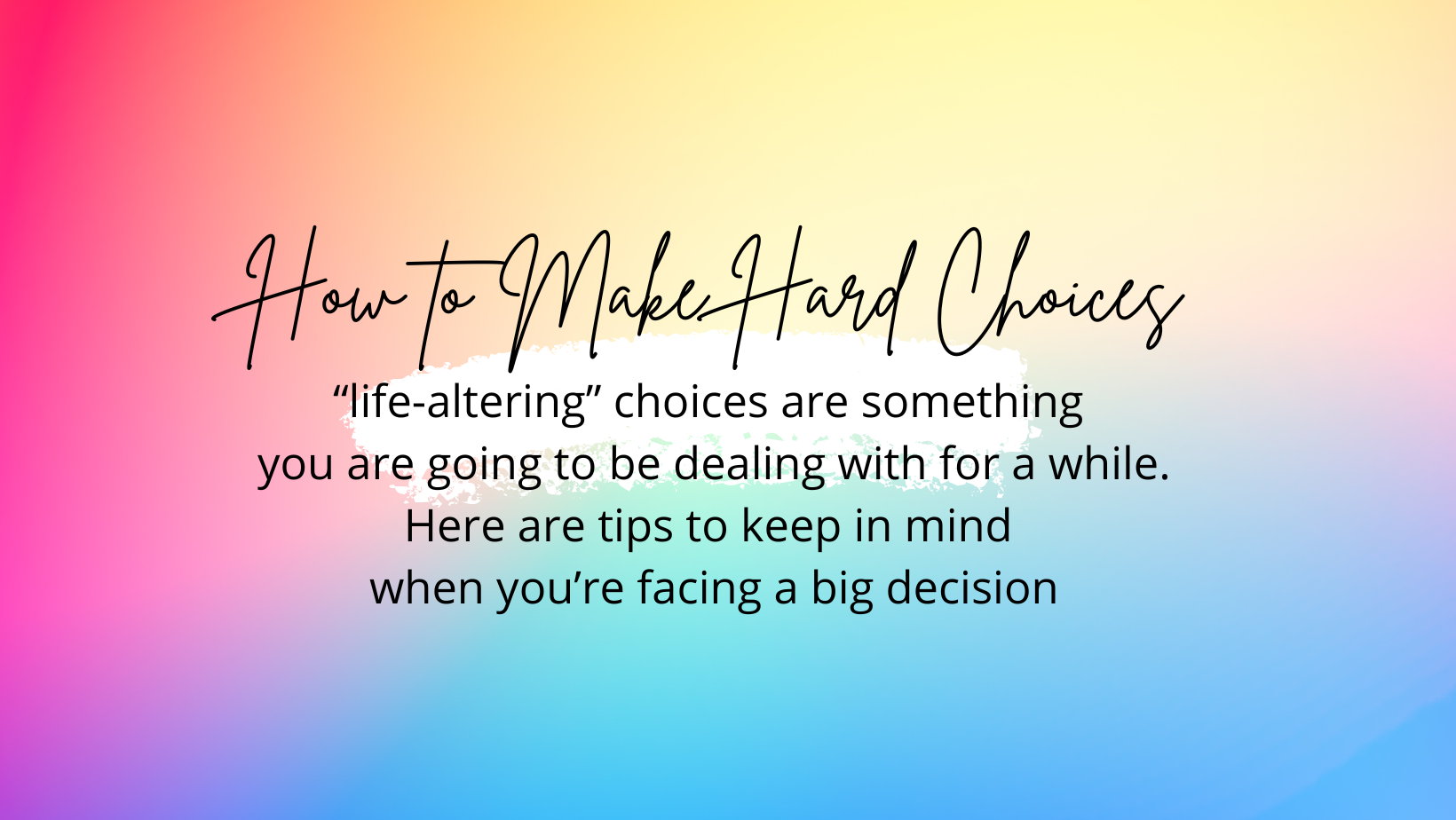 Can you make the tough choices?